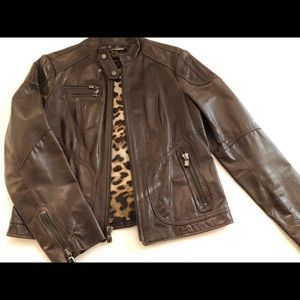 laundry by Shelli Segal Distressed Leather Jacket